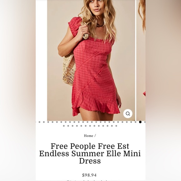 NWOT FREE PEOPLE Free Est Endless Summer Elle Mini Dress - Picture 10 of 10